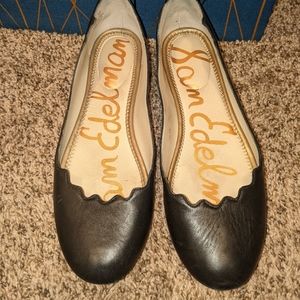 Sam Edelman Scalloped Leather Flats